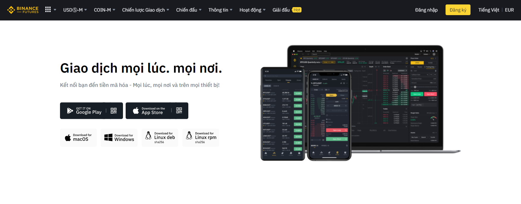 Ứng dụng di động Binance Ứng dụng di động Binance
