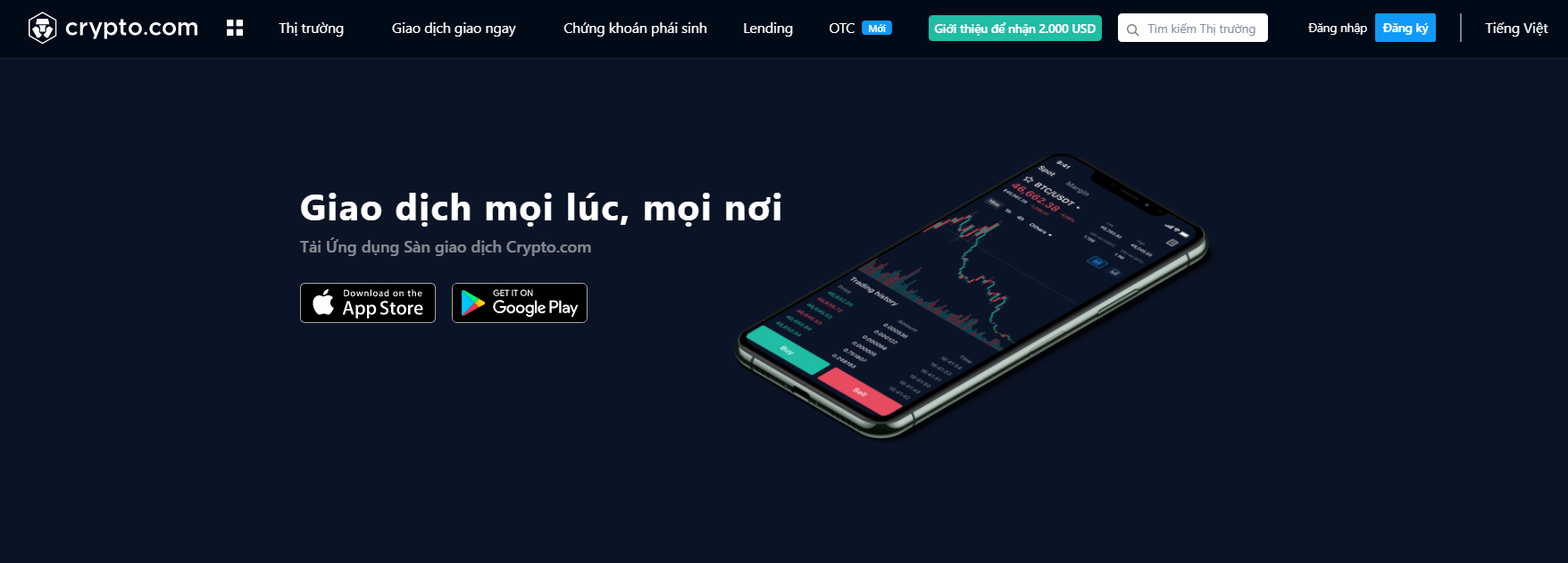 Crypto.com có sẵn trong phiên bản di động Crypto.com có sẵn trong phiên bản di động