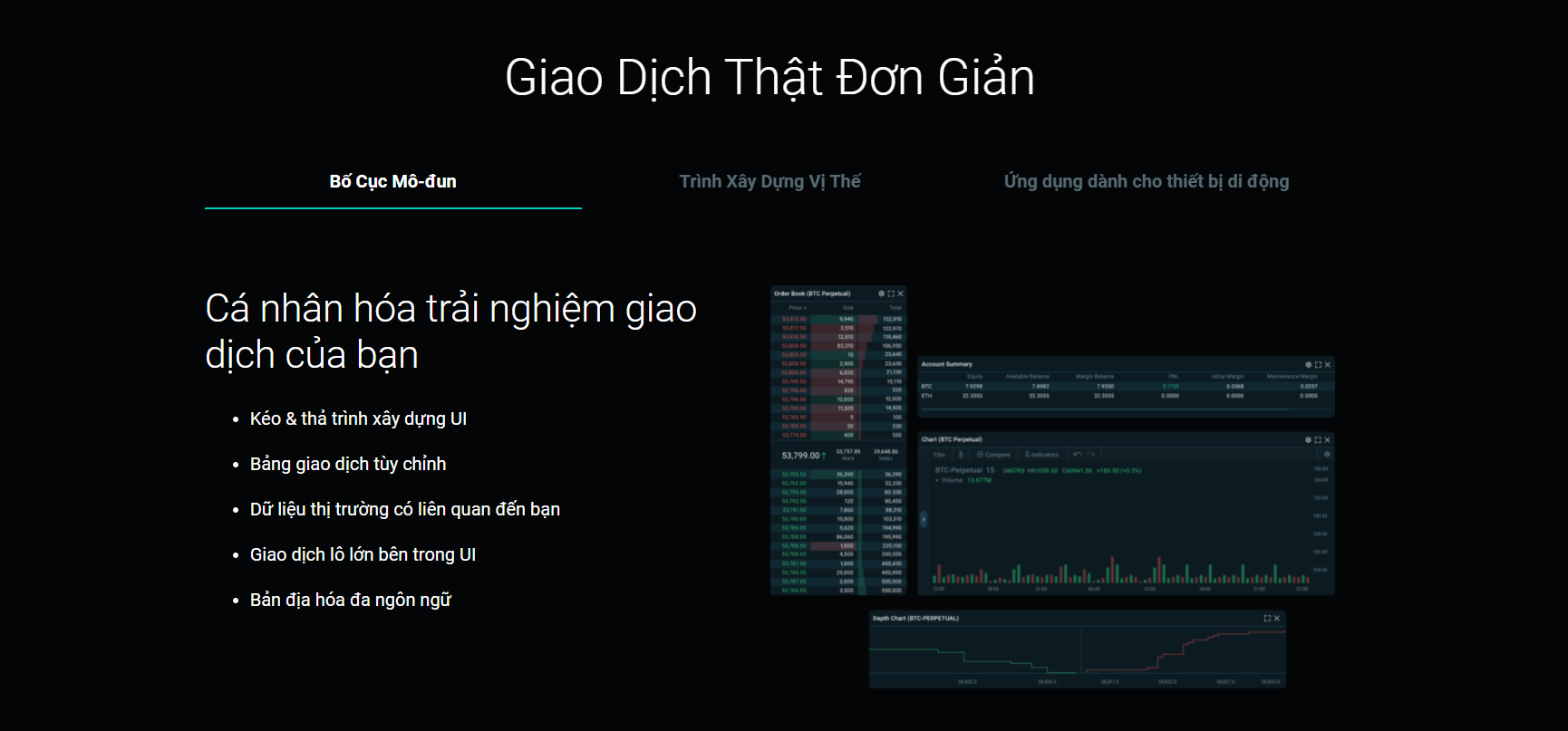 Ưu điểm của Deribit Ưu điểm của Deribit