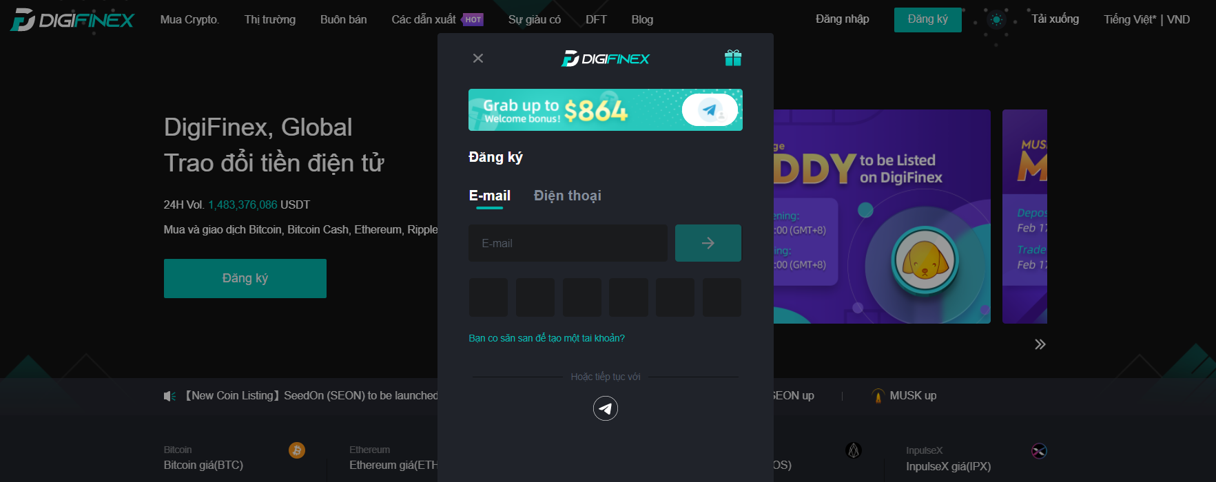 Làm thế nào để đăng ký trên sàn giao dịch DigiFinex? Làm thế nào để đăng ký trên sàn giao dịch DigiFinex?