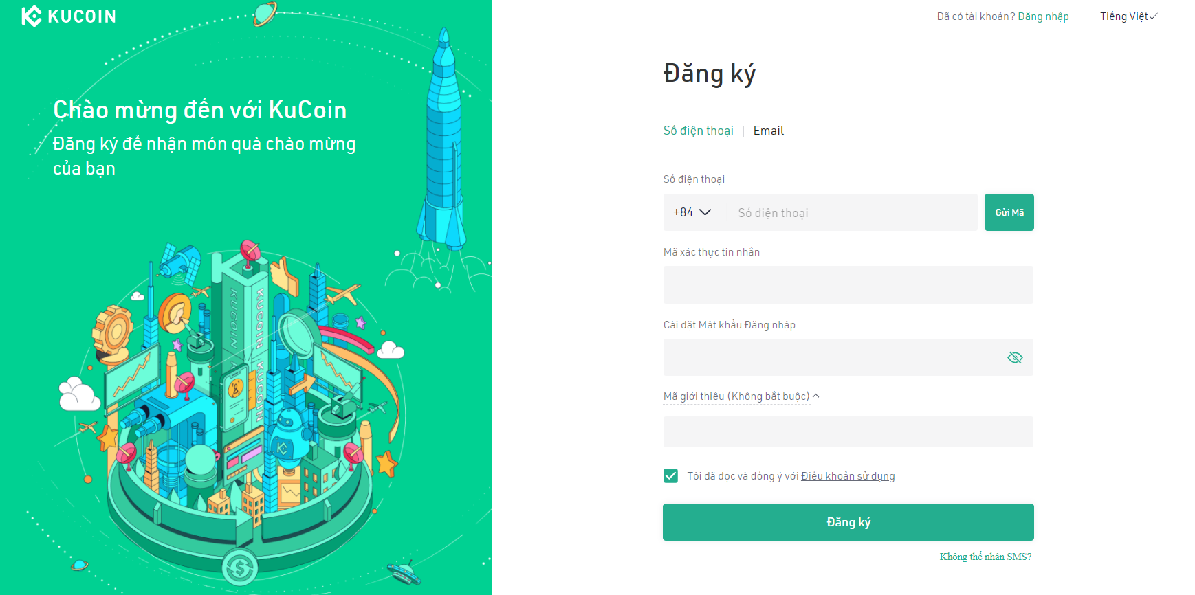 Đăng ký trên nền tảng giao dịch KuCoin Đăng ký trên nền tảng giao dịch KuCoin